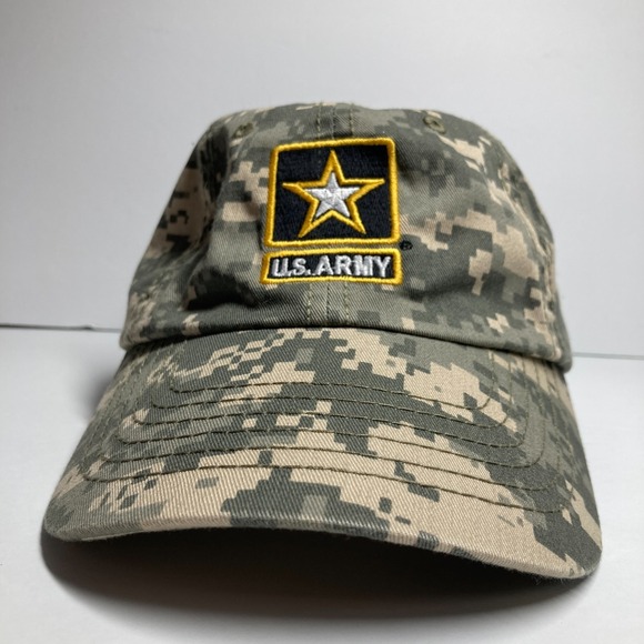 U.S. Army Cap Hat Adult Adjustable Desert‎ Beige Green Digital Camo Gorpcore - Picture 5 of 11